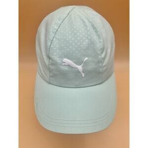 Puma Adjustable 6 Panel Hat Womens Mint Green Golf Tennis Hiking Cap